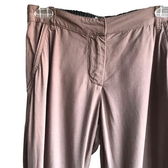 Bridge & Burn Market Straight Leg Pants Size S Taupe Tencel Linen Workwear - Picture 5 of 12